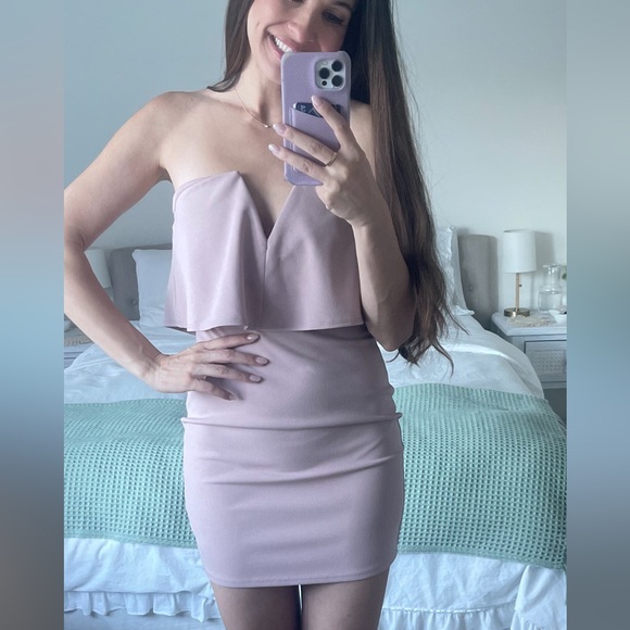 Pink Strapless Tube Top dress, size small - Picture 5 of 6